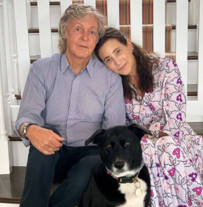 Ruth McCartney's half-brother Paul McCartney and his wife Nancy McCartney with their rescued dog Rose